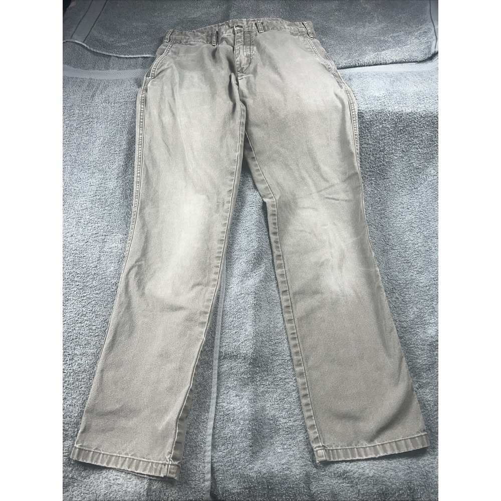 Patagonia Iron Clad Straight Leg Organic Cotton Pants Olive Mens 30X31‎
